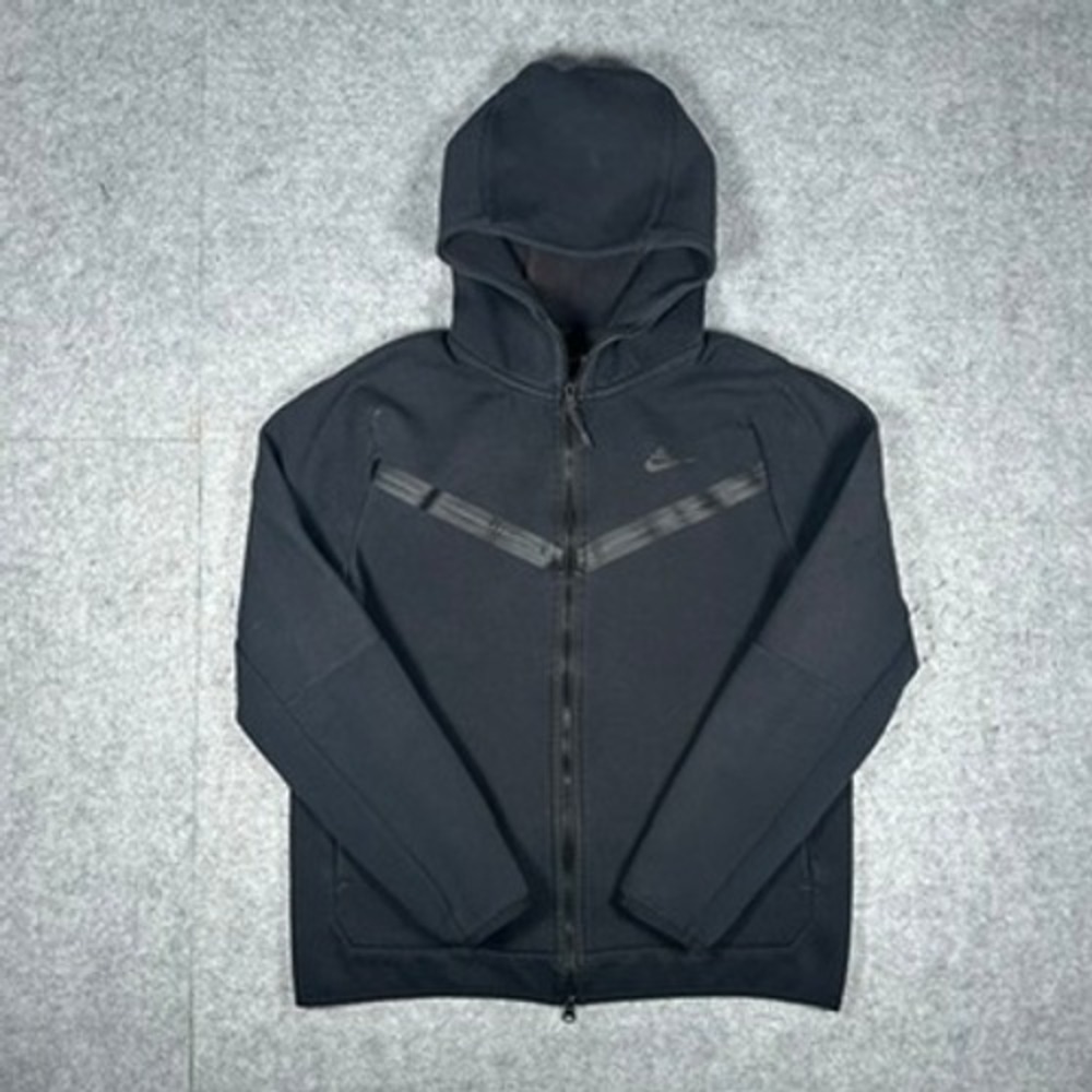 Nike hoodie Mens L Black Tech Fleece Full Zip Windrunner CU4490-010 Activewear